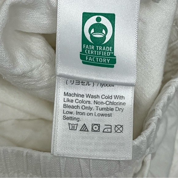 J Crew Ivory Linen Straight Leg Pants Coastal Preppy Nautical Preppy Sailorcore - Picture 6 of 9